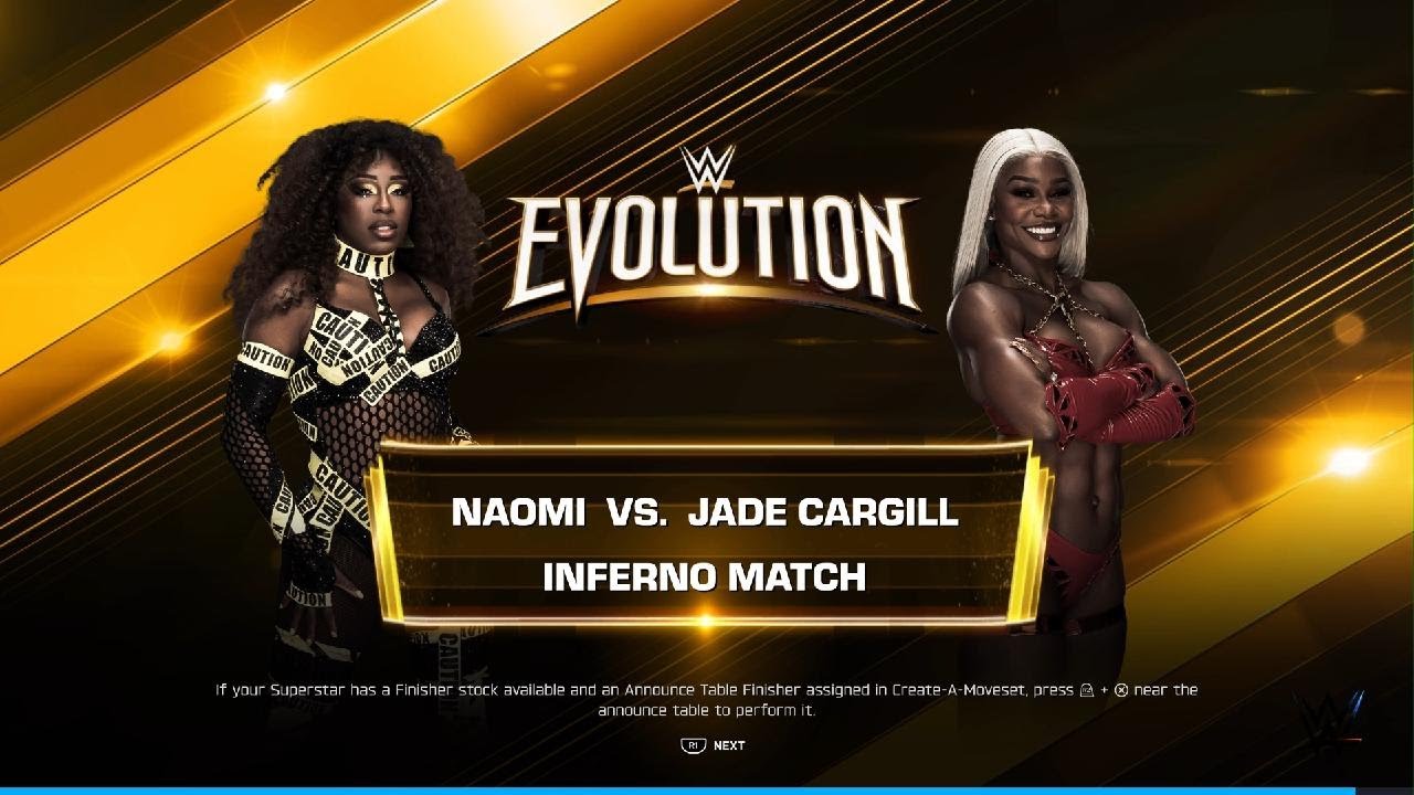 WWE 2K26 Naomi vs Jade Cargill Inferno Match