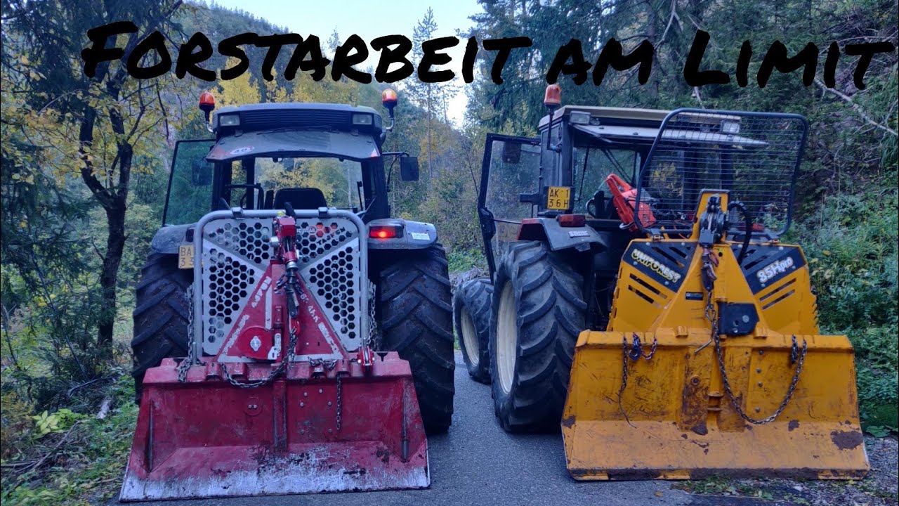 🌲 Waldarbeit auf 2 R&auml;dern 🌲 Forstarbeit Extrem | Tajfun & Uniforest |