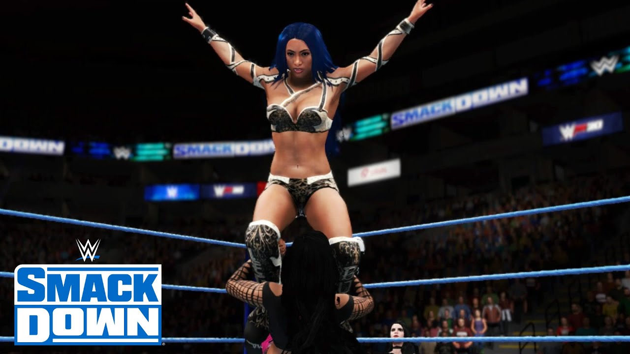 WWE 2K20 SMACKDOWN SASHA BANKS (W/BAYLEY) VS AJ LEE (W/PAIGE)