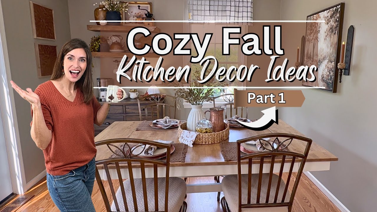 Cozy Fall 2024 Kitchen Decorate with me: Part 1 | Simple Autumn Decorating Ideas