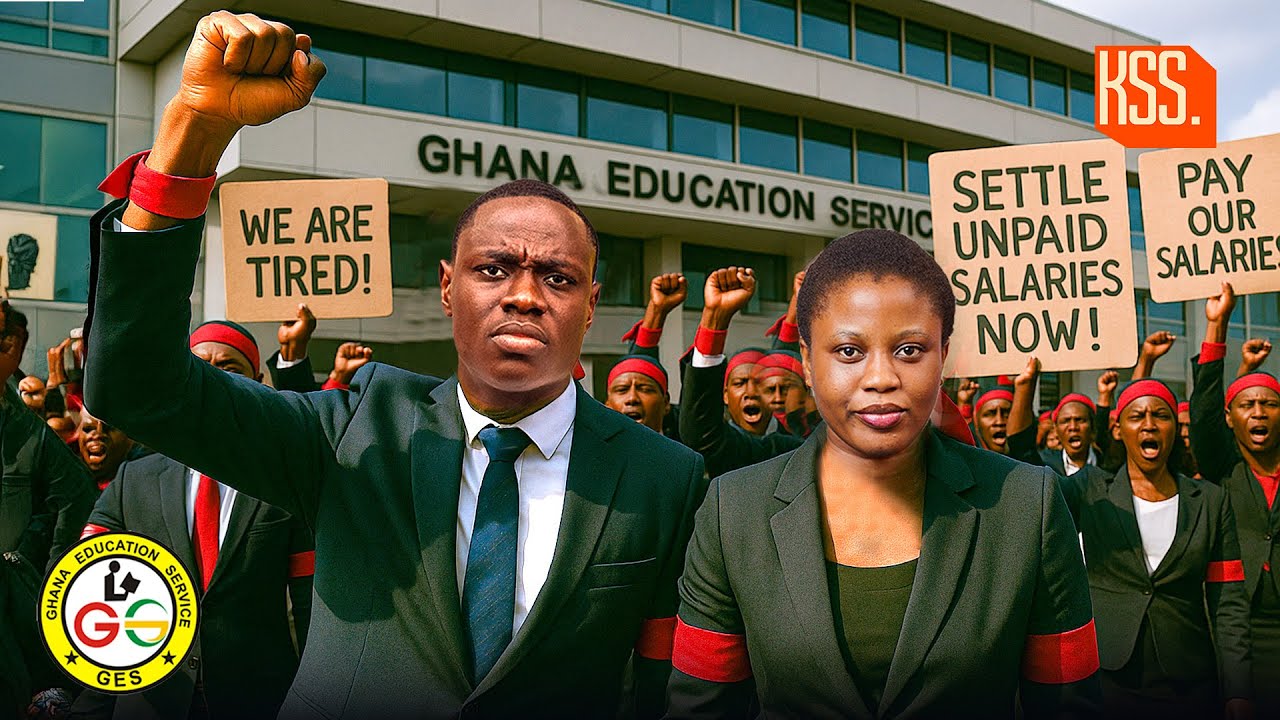 This Is Sad!! 2022 Trained Teachers Protest At GES Over 10-Month Unpaid Salaries.