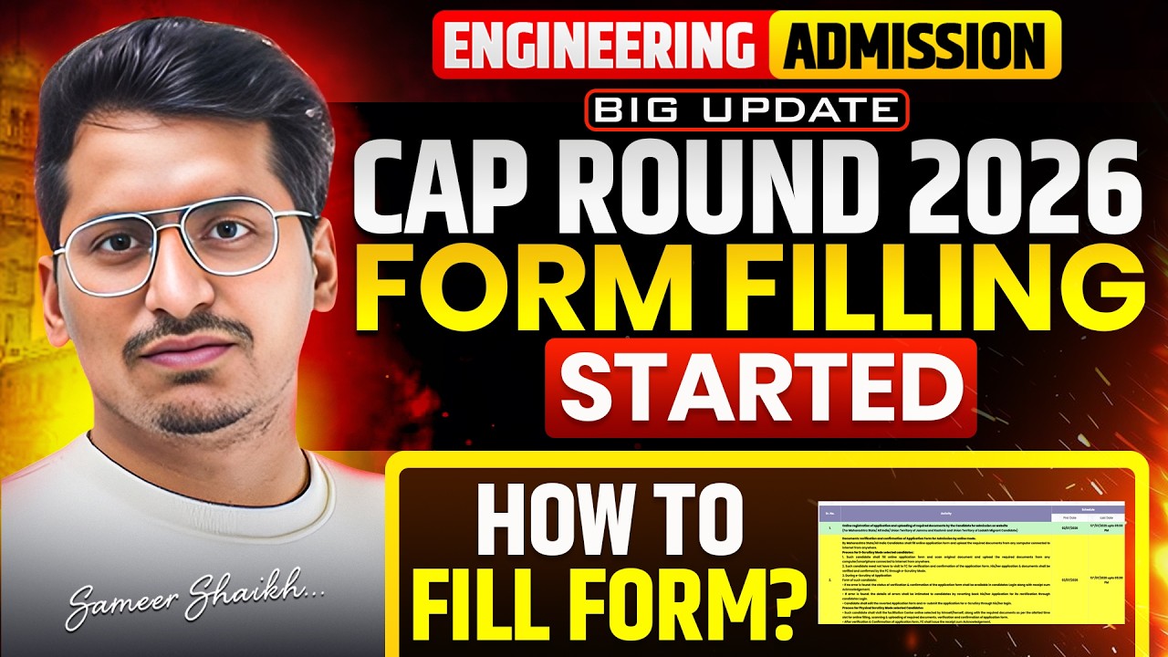 CAP Round Form Filling Officially Begins✅| Complete Cap Round 2026 Process #mhtcet2026 |