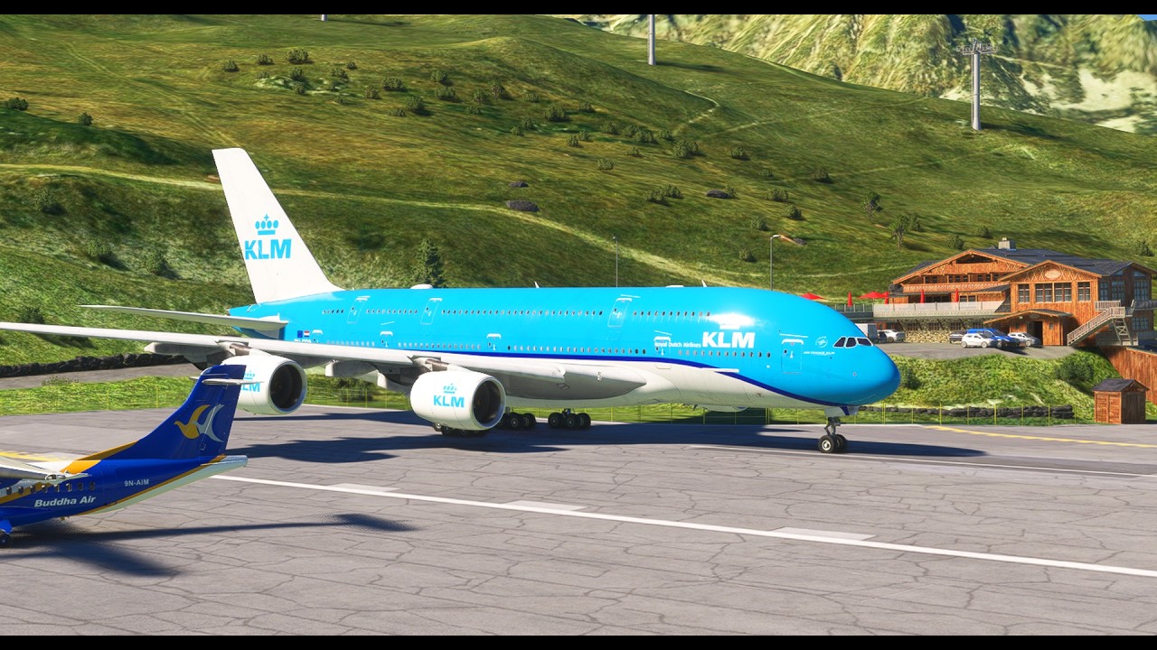 CRASH Takeoff?! KLM Airbus A380-800 Dramatic Departure at Courchevel Airport