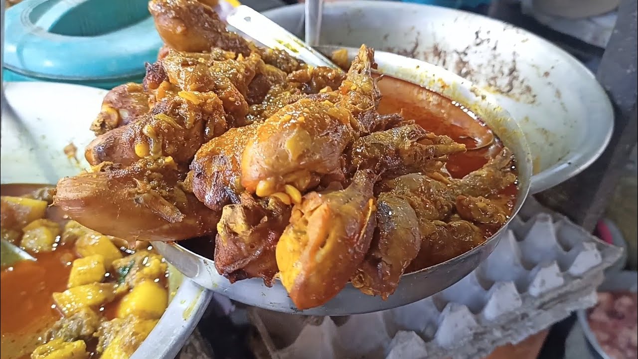 Kolkata Street Food | Uncle selling chicken, mutton, pigmeat, lamb meat, chicken leg piece, egg etc.