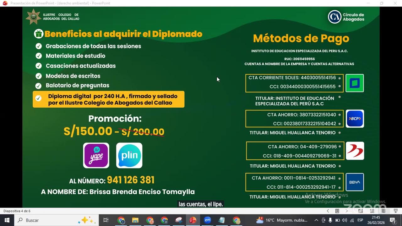 Diplomado Derecho Ambiental