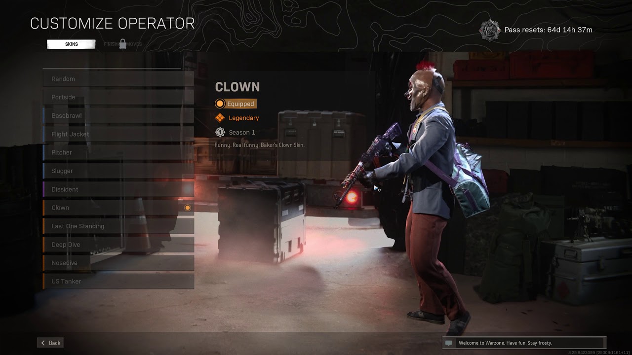 Baker's Clown Operator/Skin Bundle in Call of Duty Black Ops Cold War & Warzone [Big Joke]