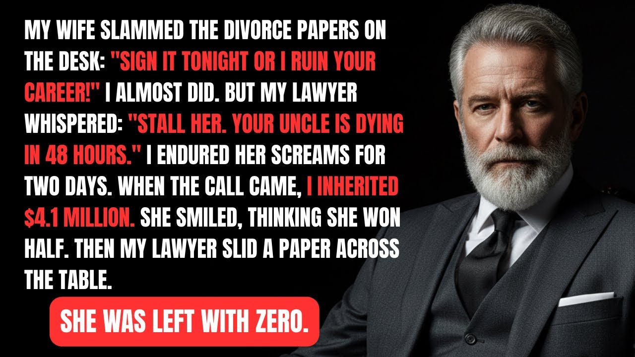My Wife Demanded Divorce 'Now' .I Waited 48 Hours, Inherited $4.1 Million She Can't Touch