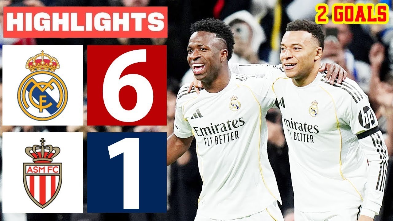 Highlights & All Goals 2026 | Real Madrid vs Monaco 6-1🔥