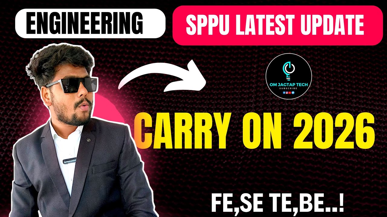 Engineering Carry on Latest Update 2026 🤩 Watch now | FE SE TE & BE Latest Update | sppu new update 