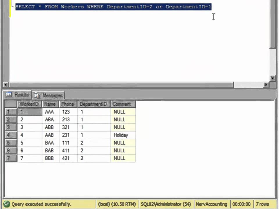 Выборка данных в Microsoft SQL Server 2008 R2. Часть-3 [1/2]
