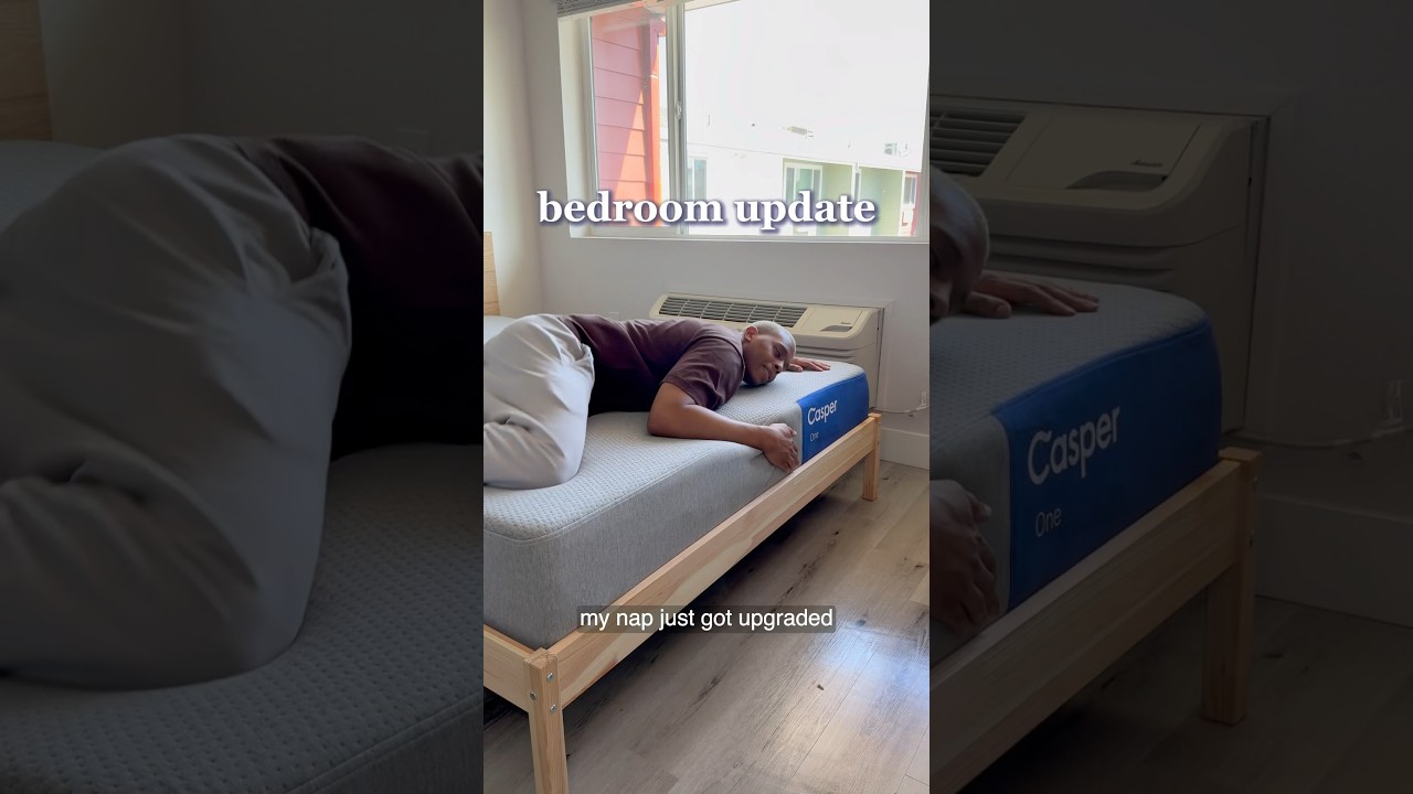 Cozy bedroom update with ​⁠​⁠​⁠​⁠@Casper The One mattress | Back sleeper 🧛 #sponsored #casperone