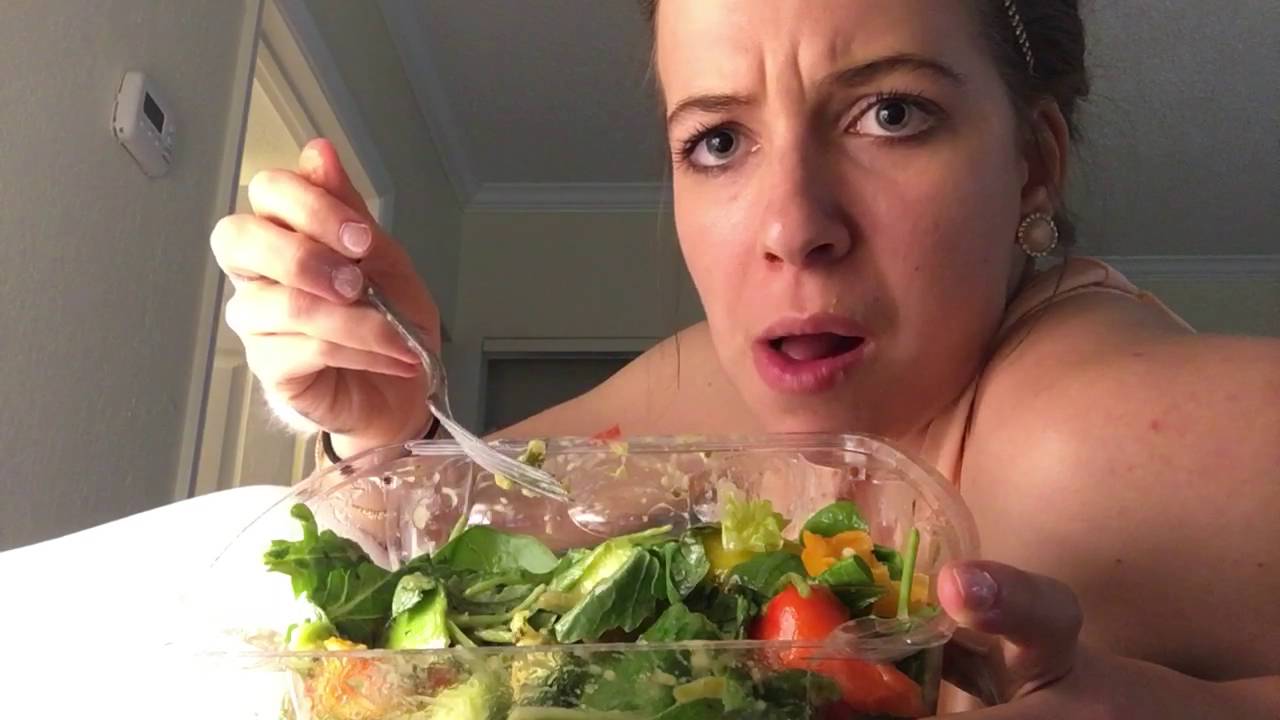 Mukbang (Dinner and Conversation) - Big Fresh Salad and Watermelon!
