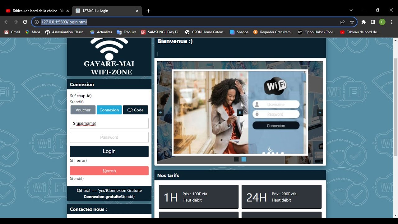 Comment  personnaliser une page Login Hotspot de MikroTik : Temple 2