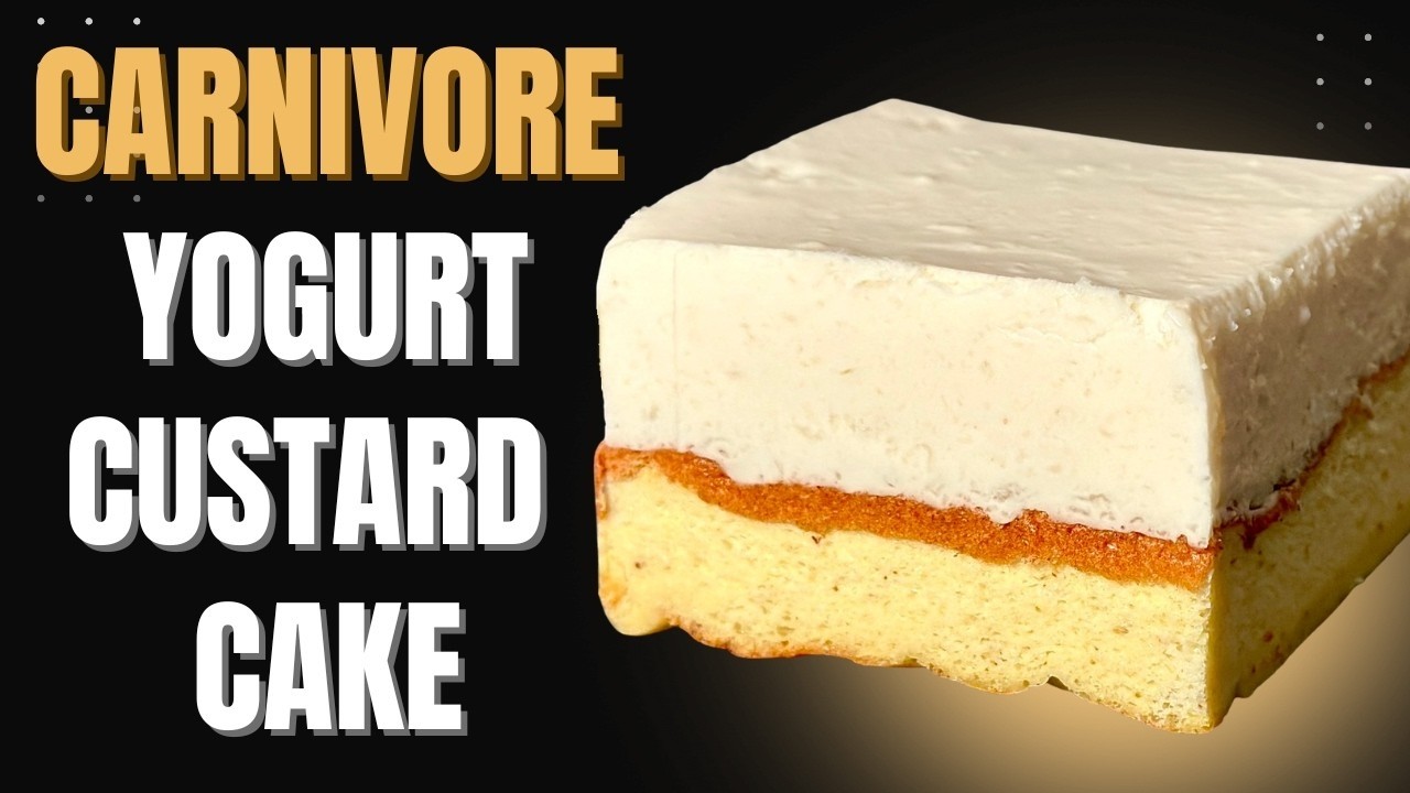 Carnivore Yogurt Custard Cake | Soft Cake Base + Creamy Yogurt Topping