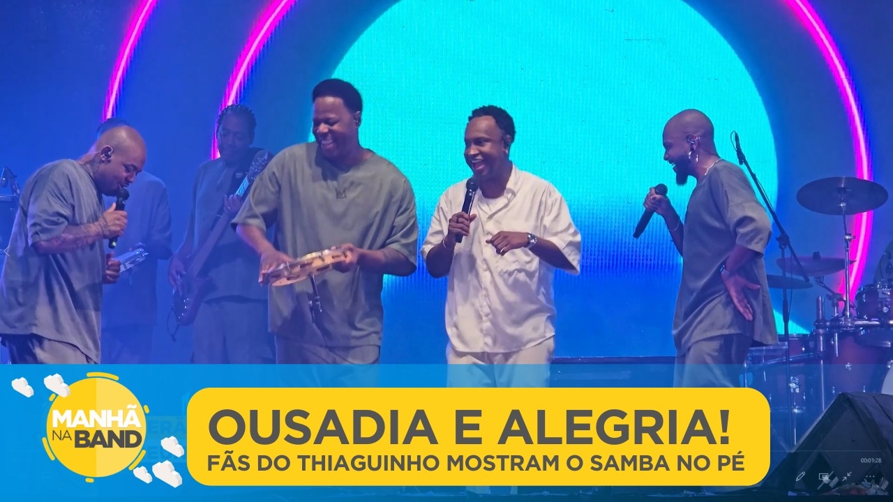 Ousadia e Alegria! Fãs do Thiaguinho mostram o samba no pé no litoral norte| MANHÃ NA BAND
