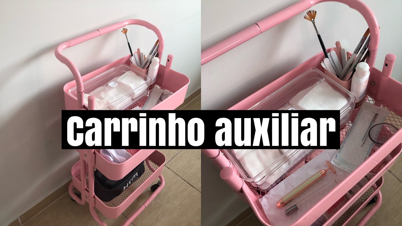 Como organizo meu carrinho auxiliar