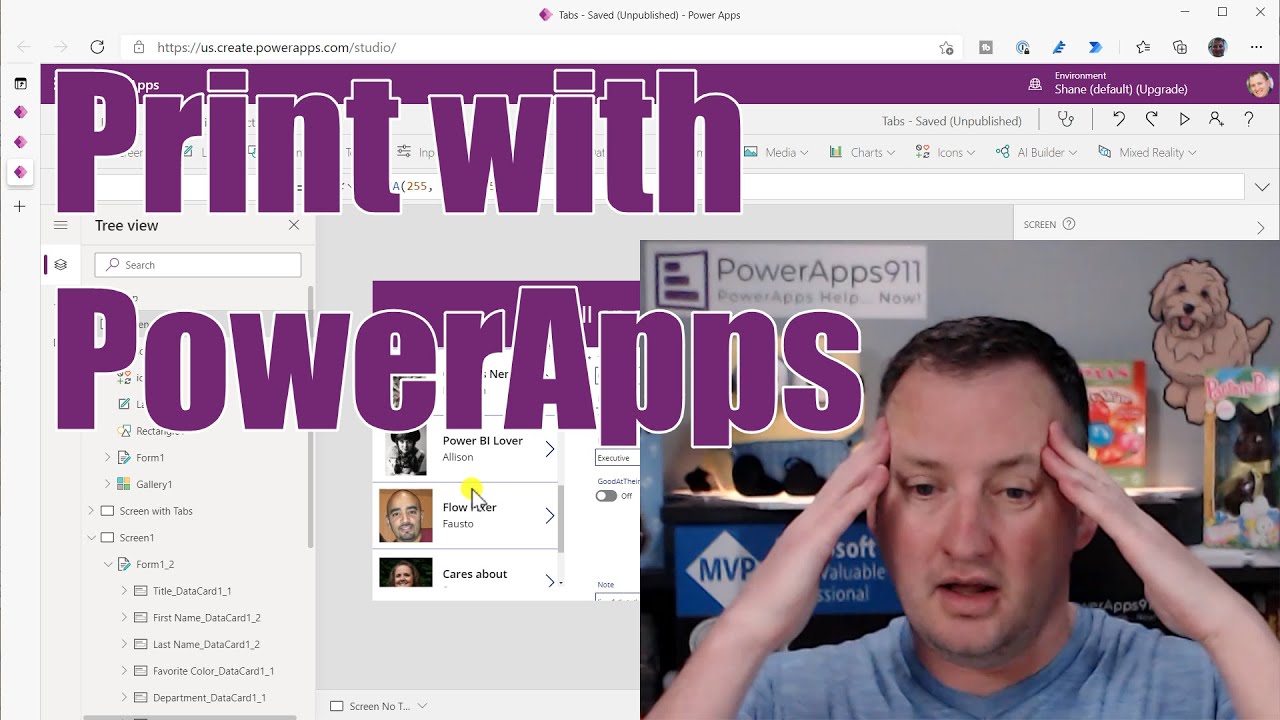 Power Apps Print function and adding it to your forms and Apps