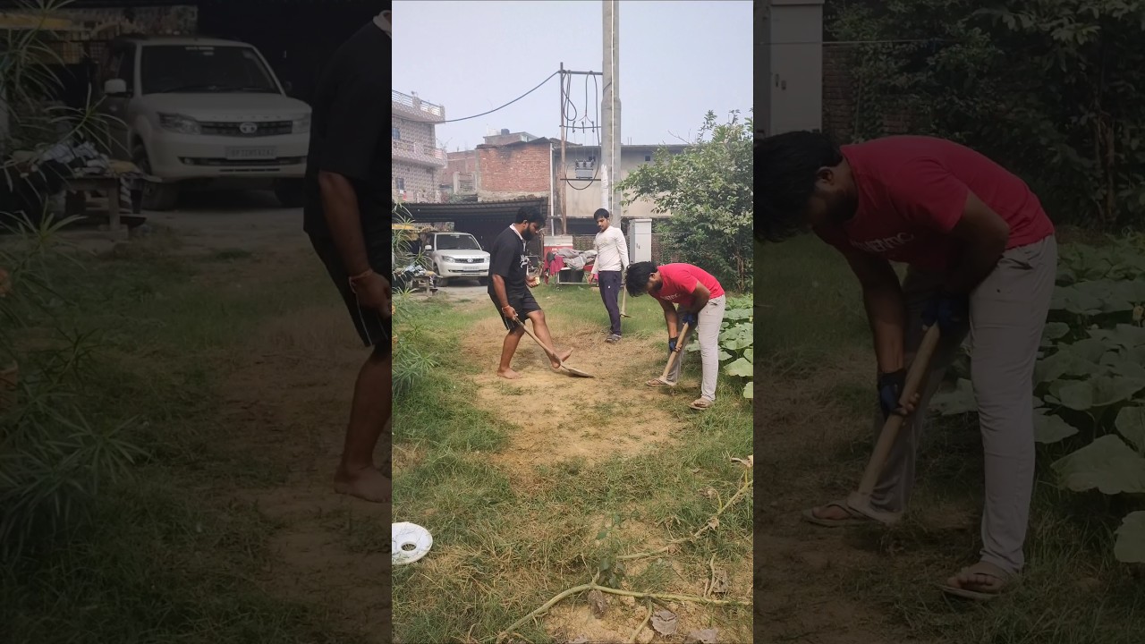 Cricket pitch making 🏏❤️ 