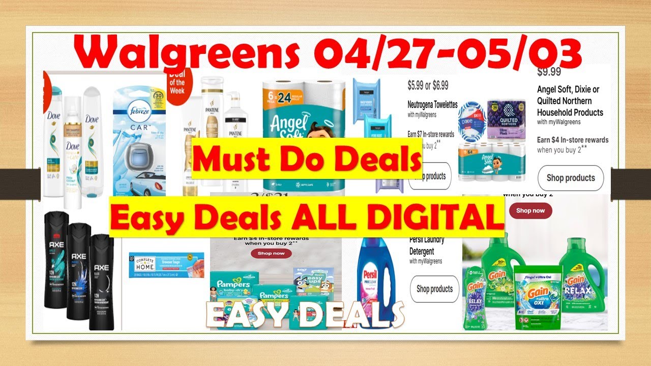 Best Walgreens Deals 4/27-5/3 EASY  DIGITAL COUPON