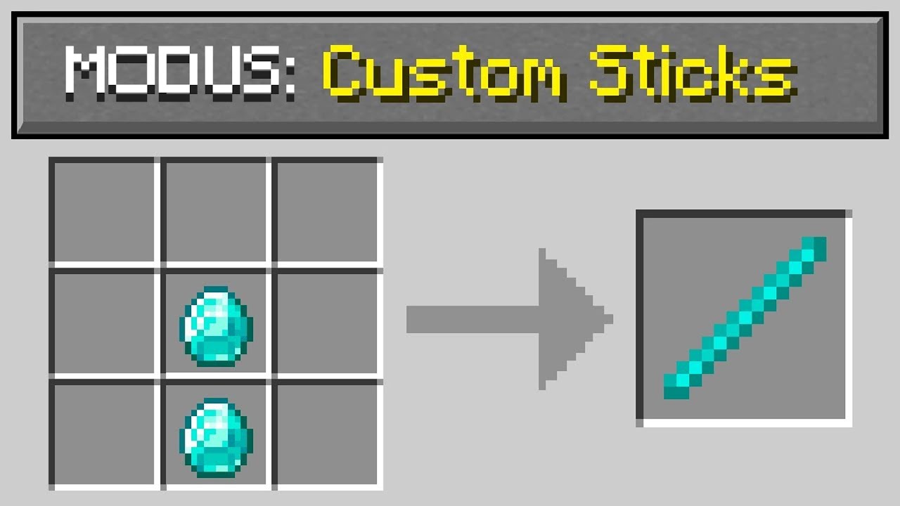 Minecraft, Aber mit CUSTOM STÖCKEN (wie hacken)