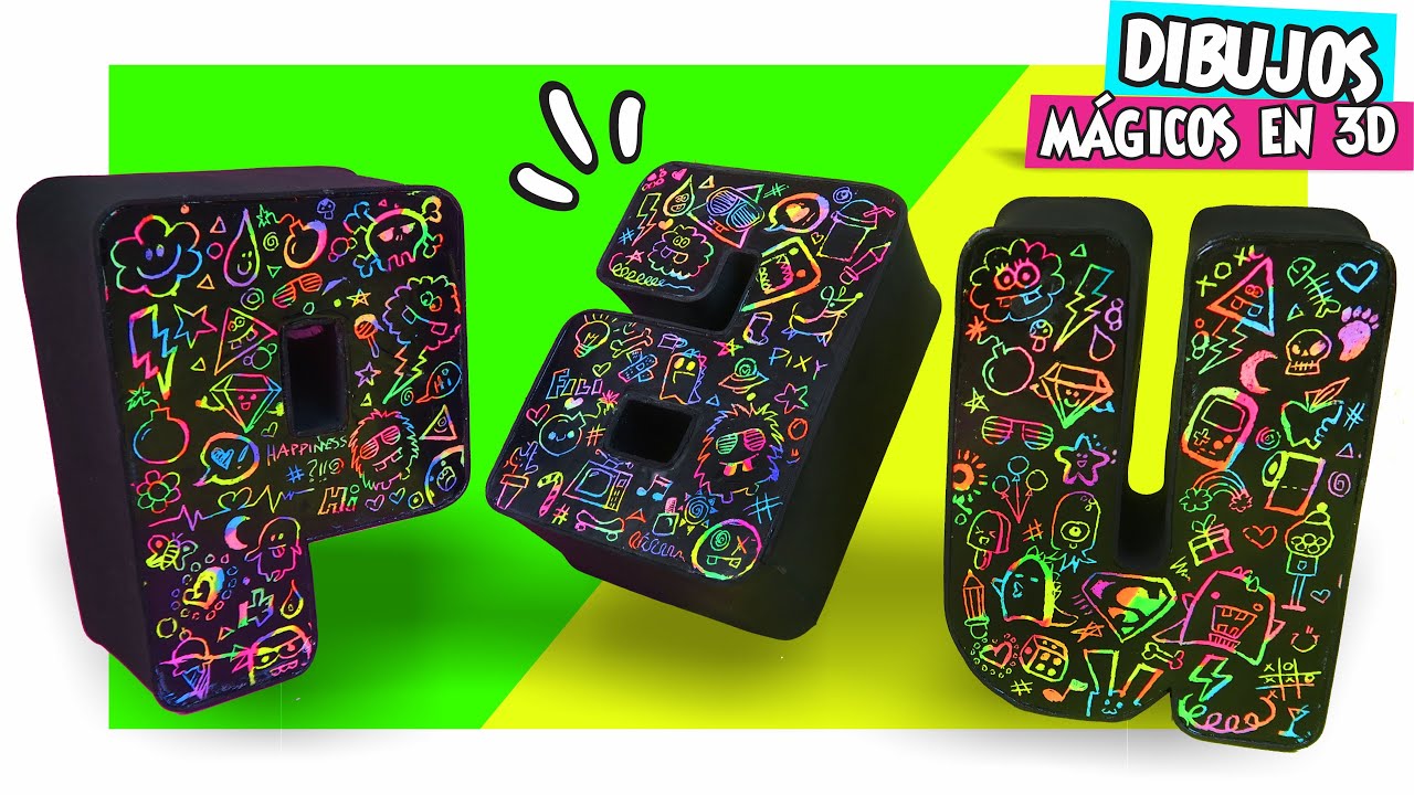 DIBUJOS MÁGICOS en LETRAS 3D Decorativas✔ ★Así o Más Fácil★ ♥ DIY