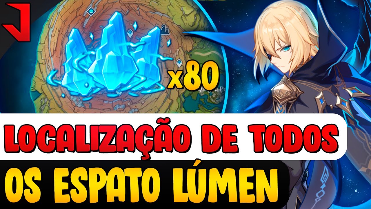 LOCALIZAÇÃO DE TODOS OS ESPATO LÚMEN E MINÉRIO LÚMEN (CRISTAIS DE LUZ) GENSHIN IMPACT