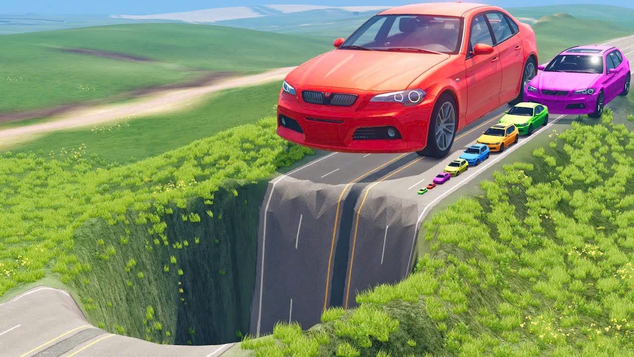 Small to Giant McQueen vs Giant Pit - BeamNG.drive