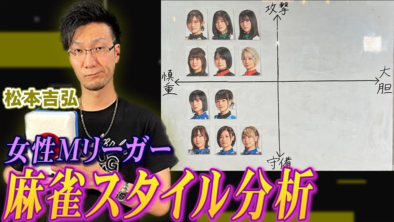 松本吉弘プロが女性Mリーガーの麻雀スタイルを徹底分析!【麻雀遊戯グラフ】