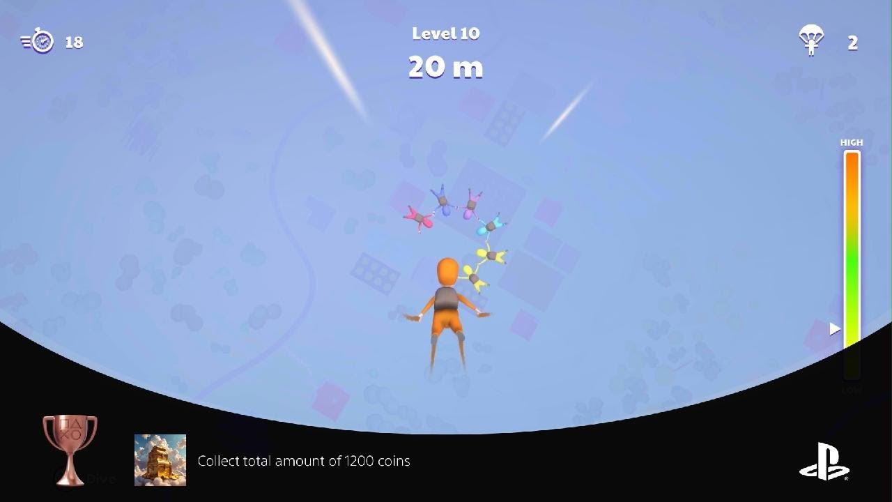 Skydivers Paradise ~ Collect total amount of 1200 coins Trophy