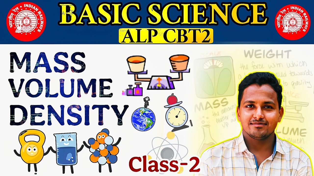 Mass Volume Density | Railway Free Science Selection Batch 💪| RRB ALP CBT2 | #alpcbt2 #railwayexam
