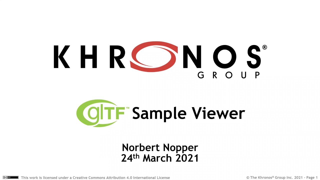 glTF Sample Viewer Webinar - March 2021