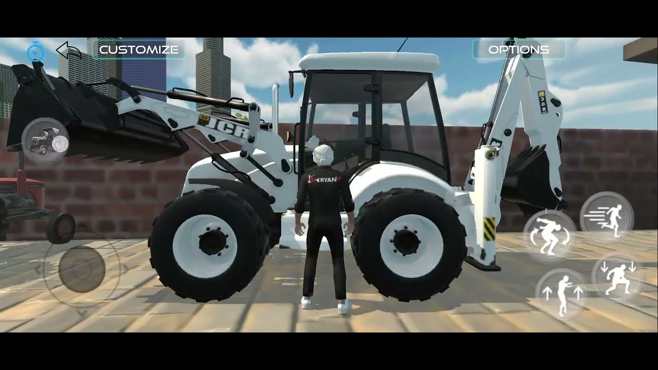  Old tractor 😅JCB colour✅ change 😱 white JCB 🏎️💨 And old tractor 🚜🔗#tractor #jcb #gaming 
