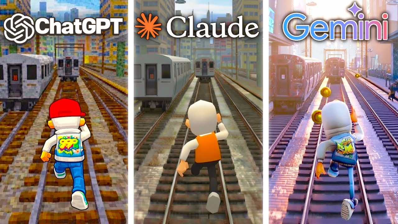 ChatGPT vs Claude vs Gemini Make Subway Surfers From Scratch