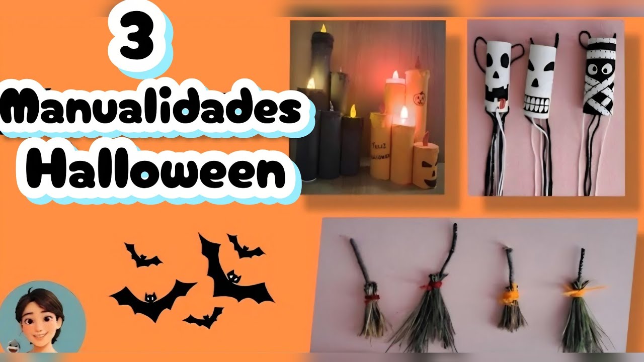 [PASO A PASO] 🎃 3 MANUALIDADES de HALLOWEEN FÁCILES 👻 | 3 EASY Halloween CRAFTS 