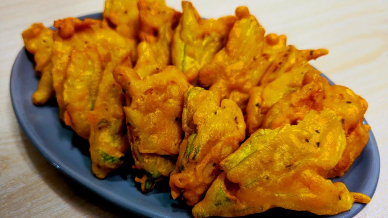 Traditional Pumpkin Blossom Pakora Recipe | Indian Snacks | কুমড়ো ফুলের বড়া | The Flavour Lab 🥰
