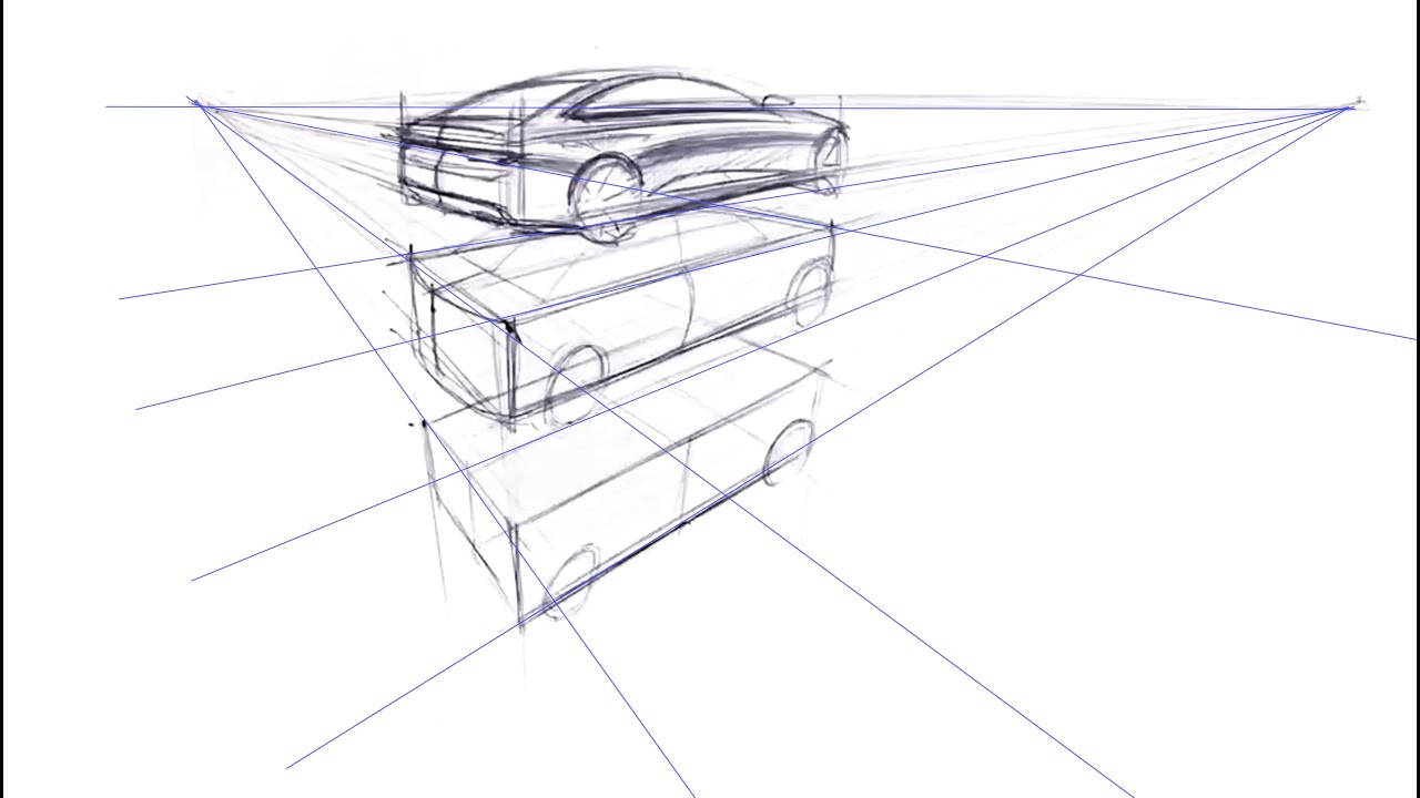 How to sketch a car with contour