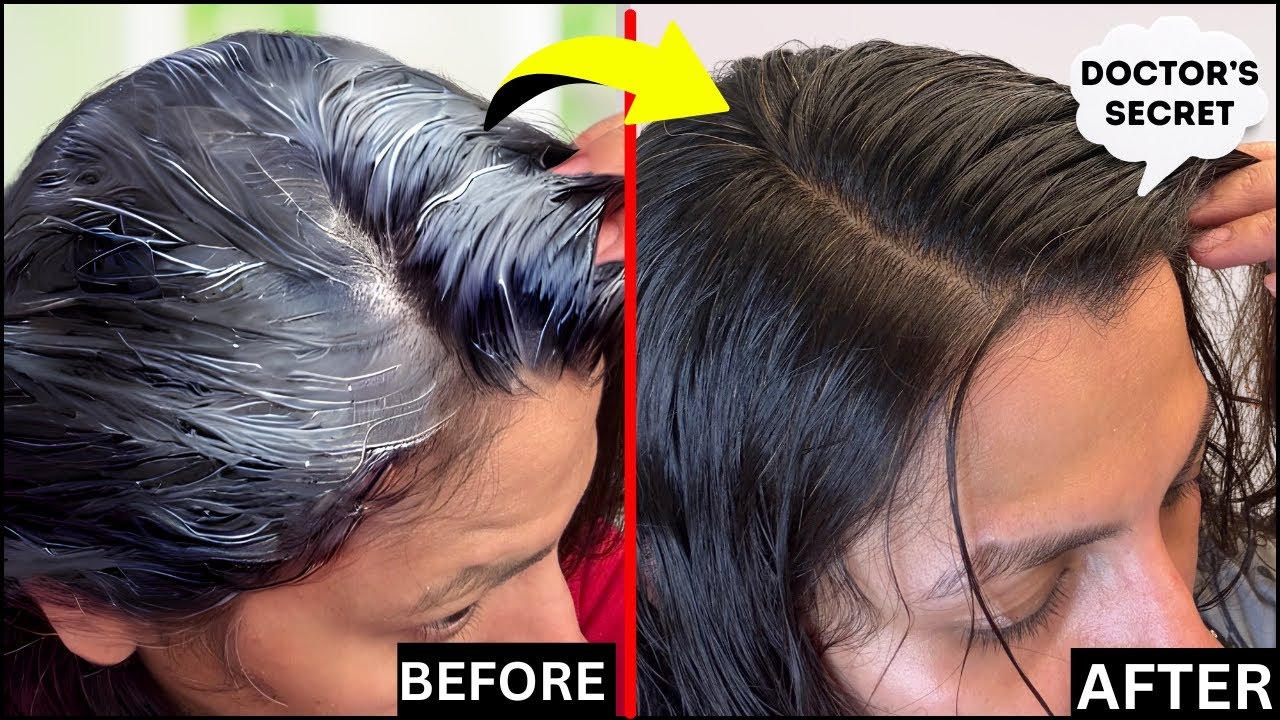 How I Turned My Grey Hair To Black Naturally | Permanent black hair colour at home | Dr Madiha