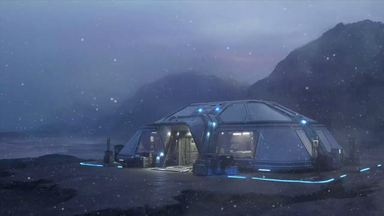Europa Snowstorm Ambience | Sci-Fi Ambience for Sleep, Study, Relaxation