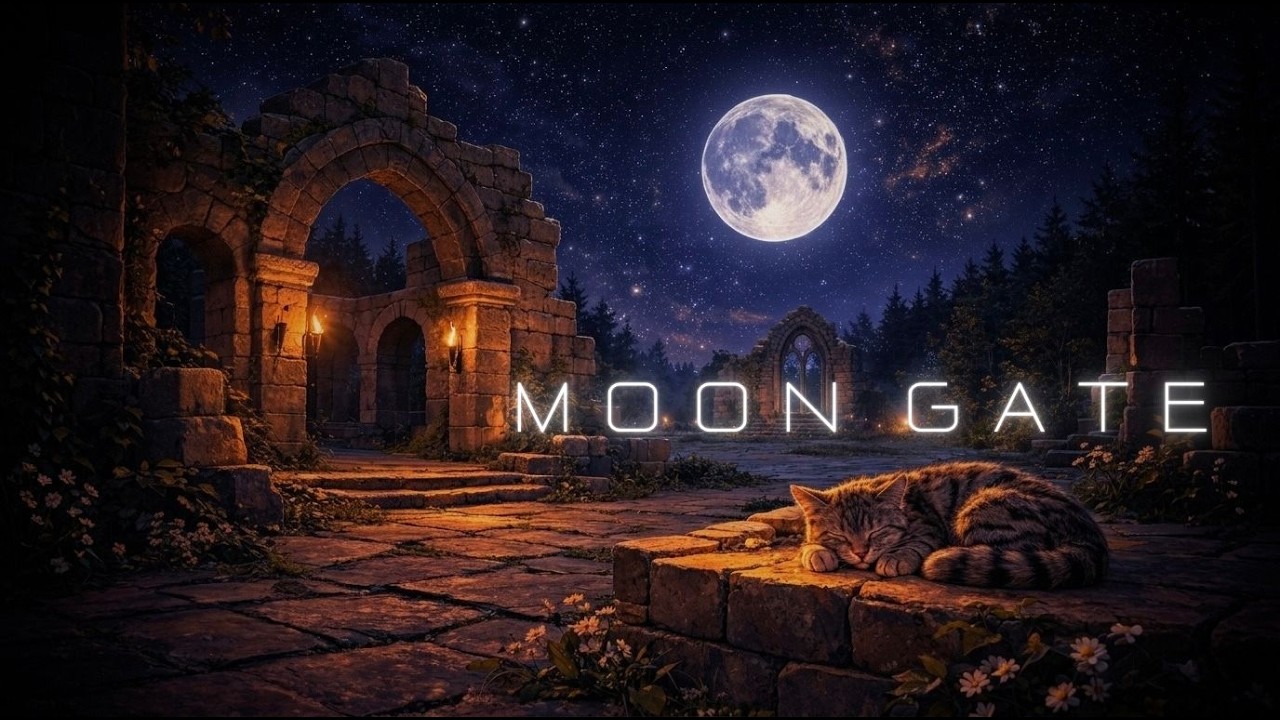 Deep Sleep Ambient Music for Insomnia | Moonlit Monastery Gate