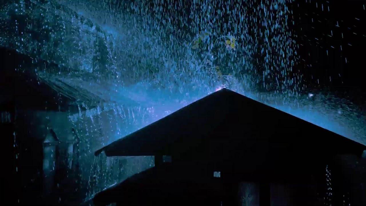 Этот Звук Дождя Усыпляет Всех 🌧️ Ночь в лесном доме под сильным ливнем — ASMR для сна