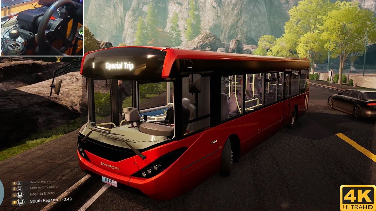 Alexander Dennis Enviro 200 - Special Trip Bus Simulator 21- 4K Realistic Steering Wheel Gameplay