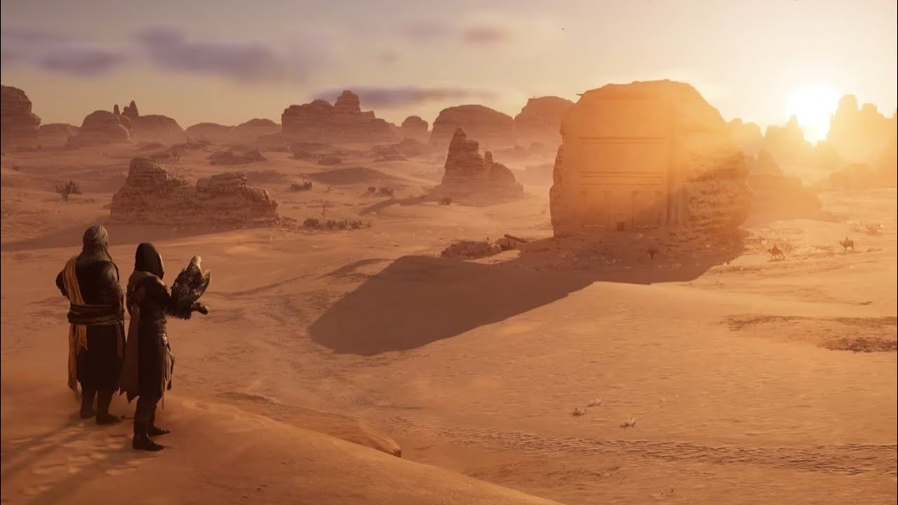 Walking around AlUla in Assassin's Creed Mirage Valley Of the memory 