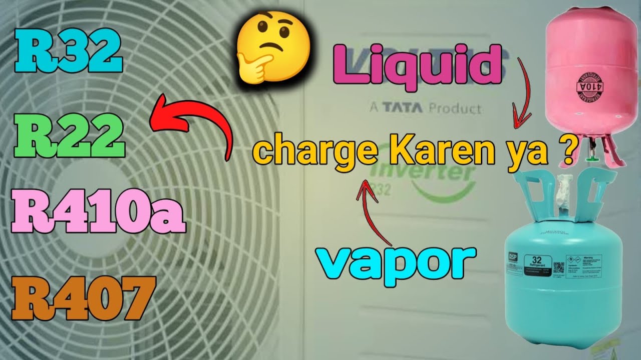 Refrigerant ko kis form main charge karen Liquid ya vapour | hvac training videos