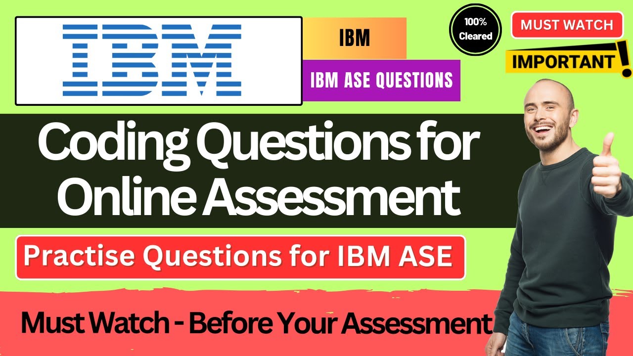 🔥IBM Coding Assessment Practise Questions & Answers | IBM ASE Placement Exam 2025 | IBM Hiring Test