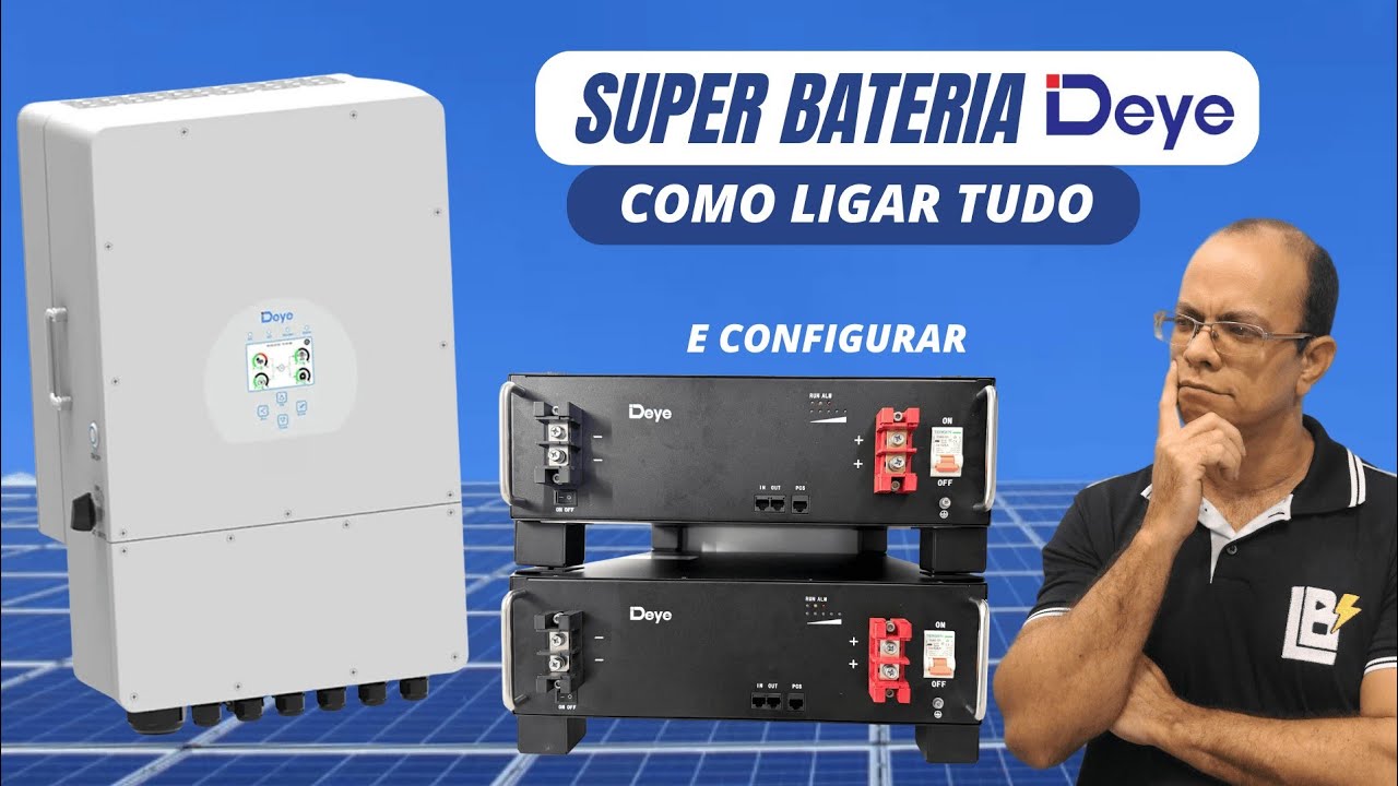 Como ligar 2 Baterias Deye 48.0V /100Ah em paralelo no inversor híbrido Deye SUN-5K-SG03LP1-EU