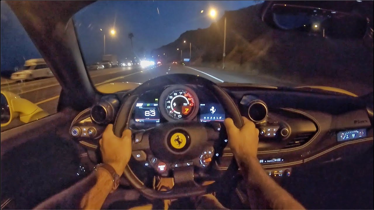 2020 Ferrari F8 Spider POV Night Drive (ASMR)