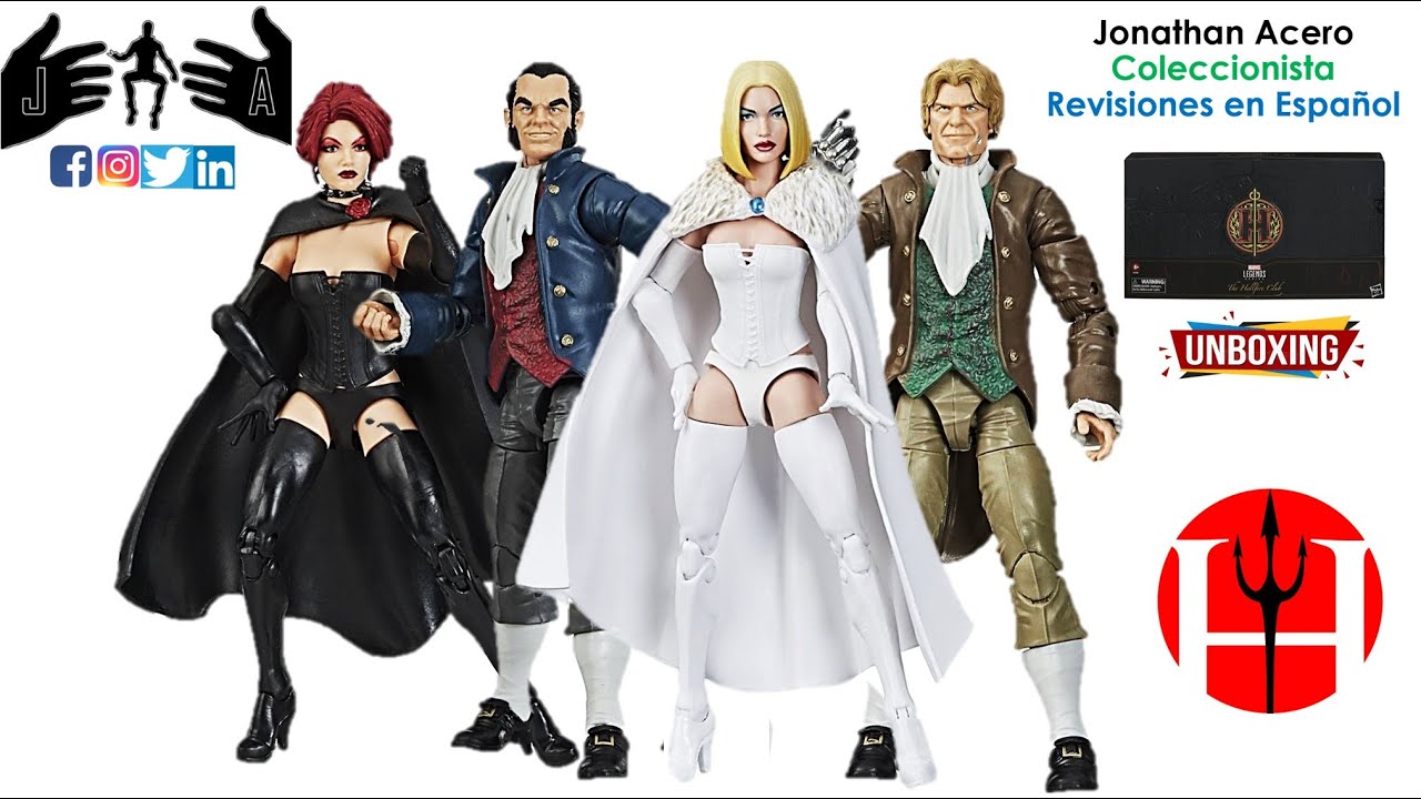 Hellfire Club Marvel Leyends  series SDCC Box Set Toy Review  Jonathan Acero Revisiones en Español