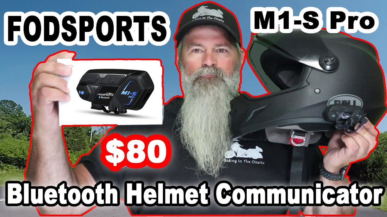 M1-S Pro Review $80 Amazon Bluetooth Headset Communicator by FODSPORTS