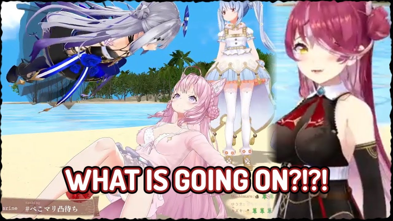 Pekora & Marine cannot stop laughing at scuffed (lewd) 3D mocopi Hololive models