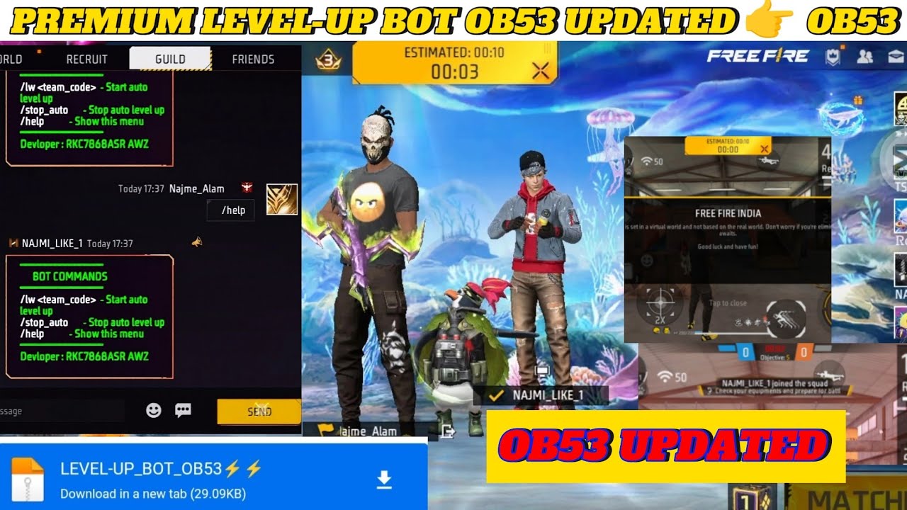 Free Fire OB53 Level Up Bot 😱 | Fast XP Trick 2026 🔥 | FF Auto Level Up Guide
